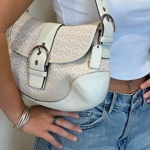 Coach y2k white shoulder bag